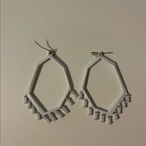 White Kendra Scott Earrings